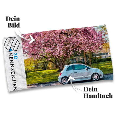 3D Kennzeichen Edition: Handtuch mit Deinem Auto