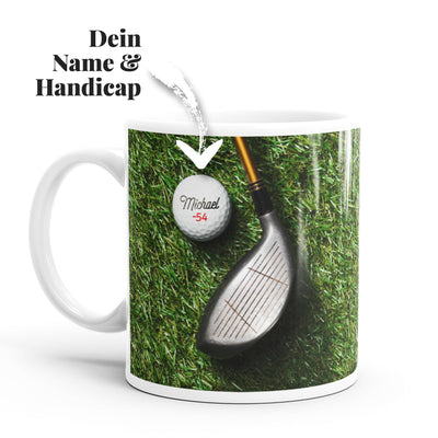 "On Green" Golf Tasse mit Deinem Namen