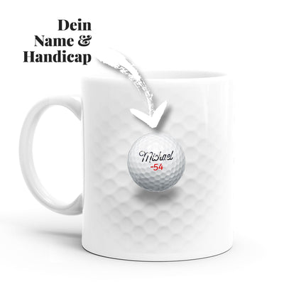 "White Honeycomb" Golf Tasse mit Deinem Namen