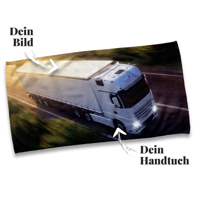 Trucker Handtuch mit Deinem LKW