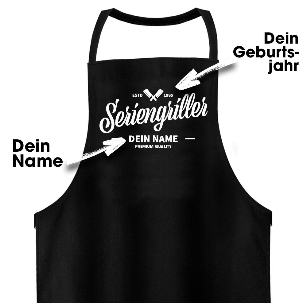 YORA Grillschürze Für Männer Lustig - Hier Grillt Der Chef - Vatertagsgeschenk I