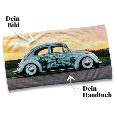 Tuning Handtuch mit Deinem Auto bedruckt